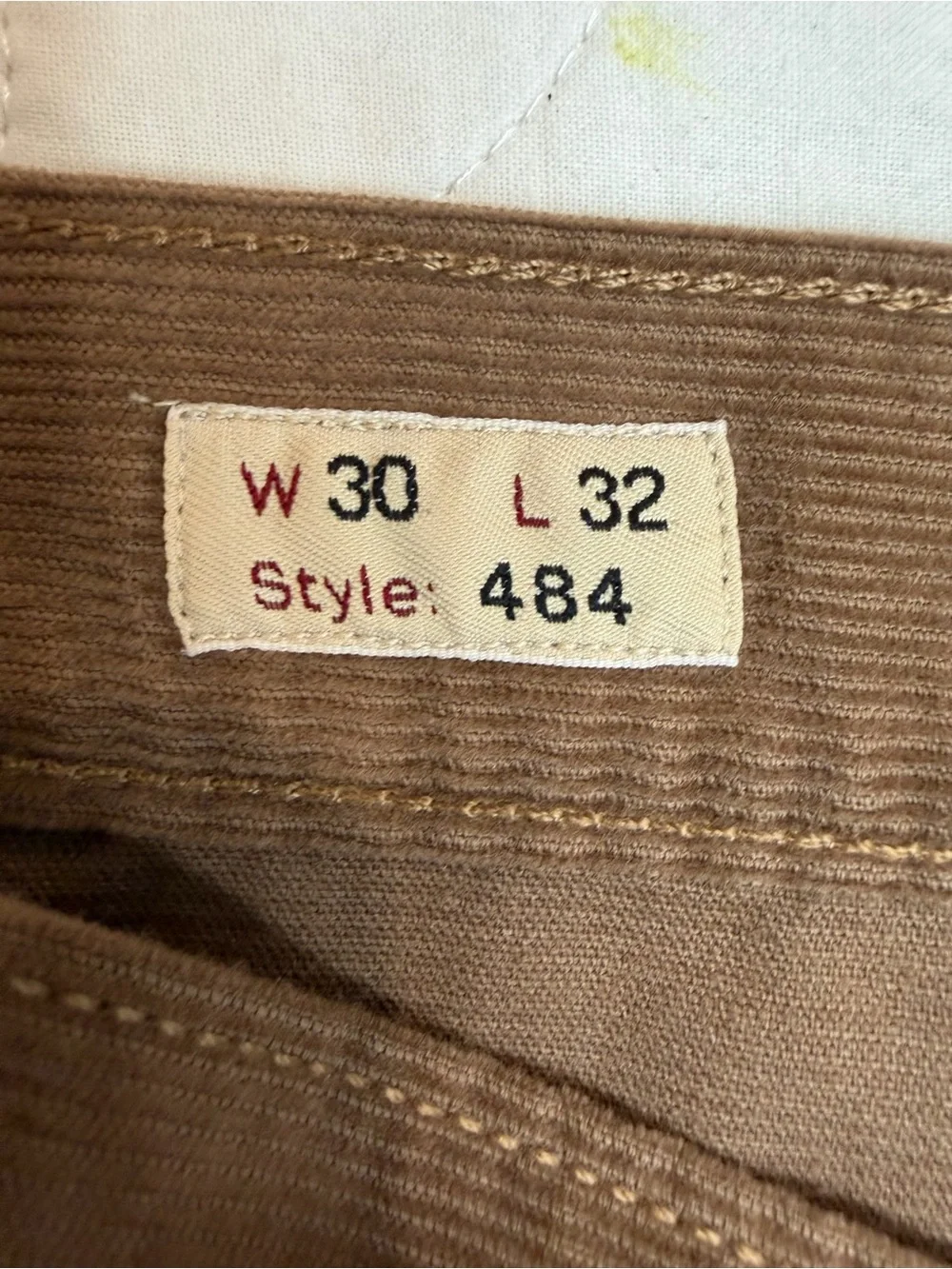 J.Crew Style 484 Stretch Men's Corduroy Brown Pants 30x32 Casual NWT